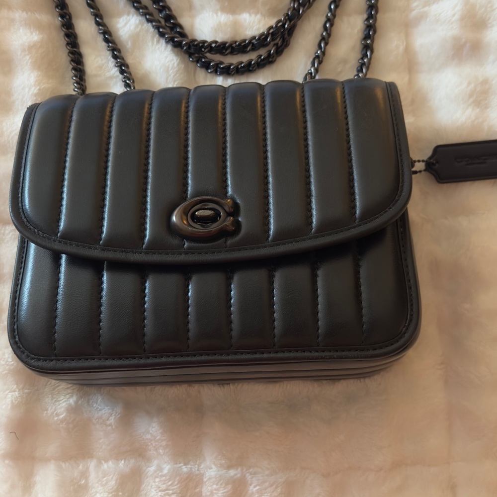 Coach Black Quilted Leather Shoulder Bag